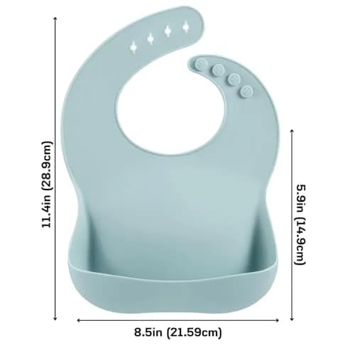 PandaEar Silicone Baby Bibs 3-Pack (10-72 Months) | Waterproof, Soft, Adjustable Neck thumbnail 7