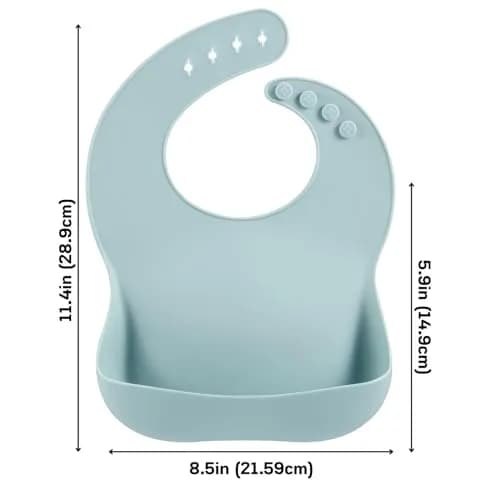 PandaEar Silicone Baby Bibs 3-Pack (10-72 Months) | Waterproof, Soft, Adjustable Neck thumbnail 3