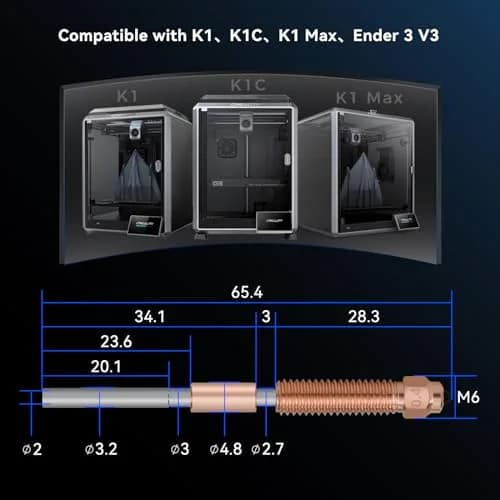 Xirbbo K1c Nozzles 3-Pack (0.4mm, 0.6mm, 0.8mm) | High Flow Hardened Steel for K1/K1 Max Ender 3 V3 KE thumbnail 7