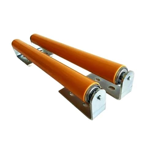 Gascem Polyurethane Coated Long Roller with Bracket Set | 16" Length, 1.5" Diameter Conveyor | Galvanized Steel | Pack of 2 thumbnail 8