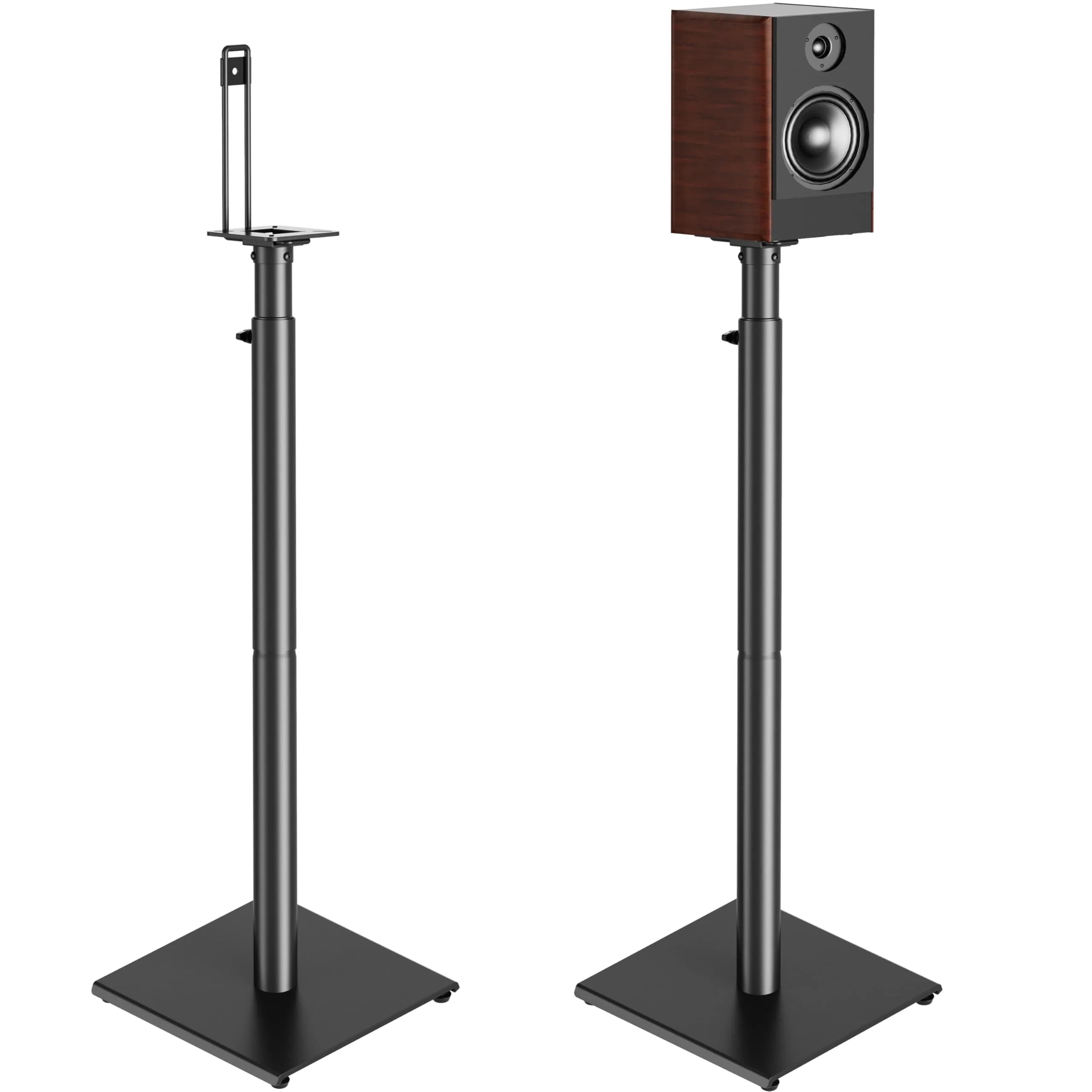 USX MOUNT Adjustable Speaker Stands Pair, 32-42 inch Height, 5kg (11 lbs) Load Capacity | Floor Satellite Speaker Stands for Home Theater