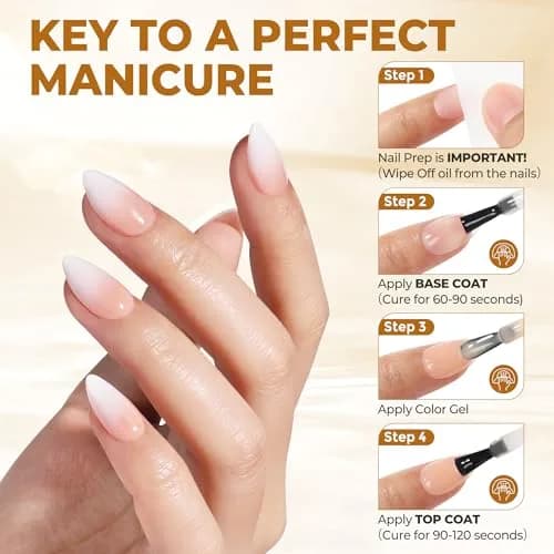 UNA GELLA No Wipe Gel Top Coat Base Coat Set 2PCS Highly Glossy | Long-Lasting Shine & Adhesion thumbnail 7