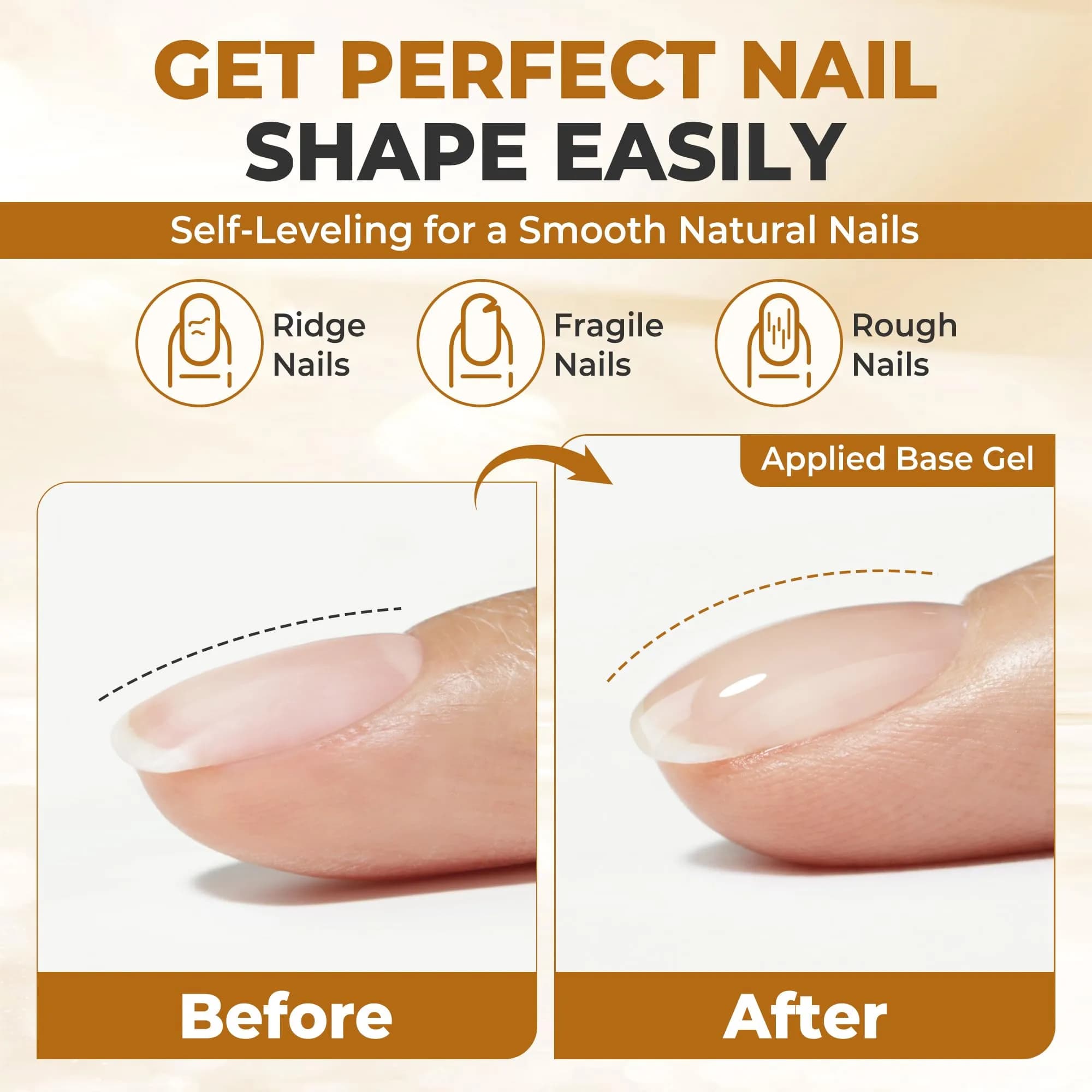 UNA GELLA No Wipe Gel Top Coat Base Coat Set 2PCS Highly Glossy | Long-Lasting Shine & Adhesion - view 2