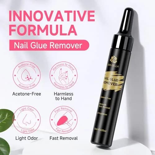 UNA GELLA Quick Removal Gel Nail Glue Remover 24ml (0.811 Fl Oz) | Acetone-Free Formula for Press-On Nails thumbnail 4