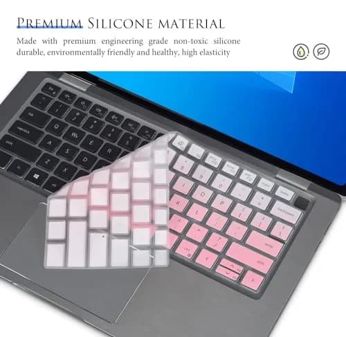 CASEDAO Gradual Pink Silicone Keyboard Cover Skin for Dell Latitude 7440 7430 7420 7410 5440 5431 5430 5420 14" Laptops | US Layout thumbnail 5