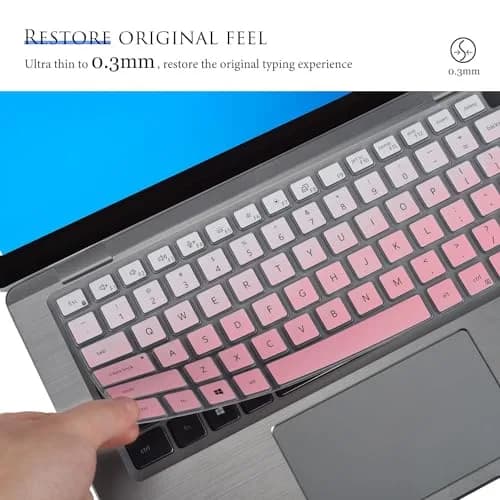 CASEDAO Gradual Pink Silicone Keyboard Cover Skin for Dell Latitude 7440 7430 7420 7410 5440 5431 5430 5420 14" Laptops | US Layout thumbnail 6