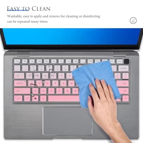 CASEDAO Gradual Pink Silicone Keyboard Cover Skin for Dell Latitude 7440 7430 7420 7410 5440 5431 5430 5420 14" Laptops | US Layout thumbnail 8