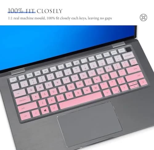 CASEDAO Gradual Pink Silicone Keyboard Cover Skin for Dell Latitude 7440 7430 7420 7410 5440 5431 5430 5420 14" Laptops | US Layout thumbnail 3
