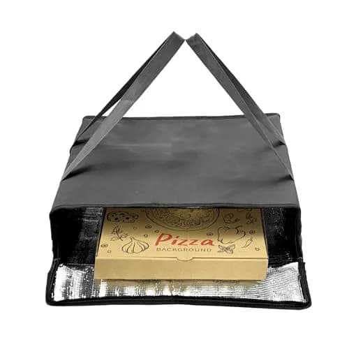 Yalin Insulated Pizza Delivery Bag, 20" x 20" x 6" | Keeps Food Hot or Cold for Hours thumbnail 3