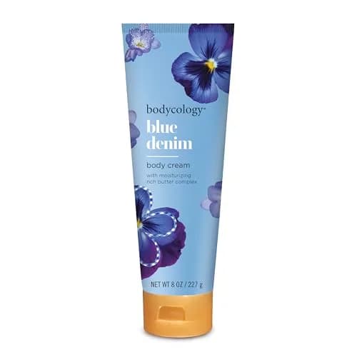 Bodycology Shea Butter Body Cream, Blue Denim, 8 oz | Ultra-Hydrating, Non-Greasy, Paraben-Free thumbnail 1