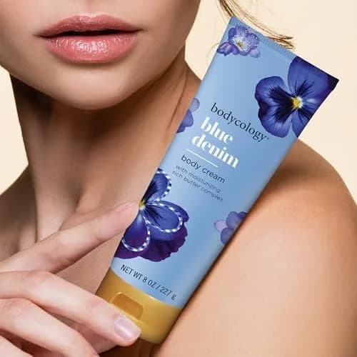 Bodycology Shea Butter Body Cream, Blue Denim, 8 oz | Ultra-Hydrating, Non-Greasy, Paraben-Free thumbnail 5