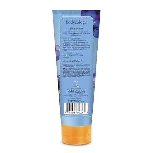 Bodycology Shea Butter Body Cream, Blue Denim, 8 oz | Ultra-Hydrating, Non-Greasy, Paraben-Free thumbnail 8