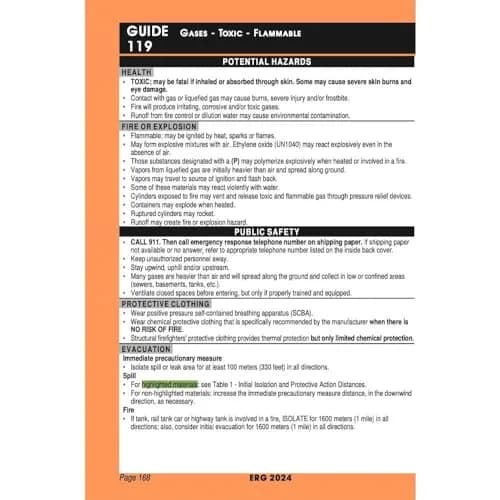 J. J. Keller 2024 Emergency Response Guidebook (ERG), Soft Bound | Pocket Size 4" x 5.5" thumbnail 5
