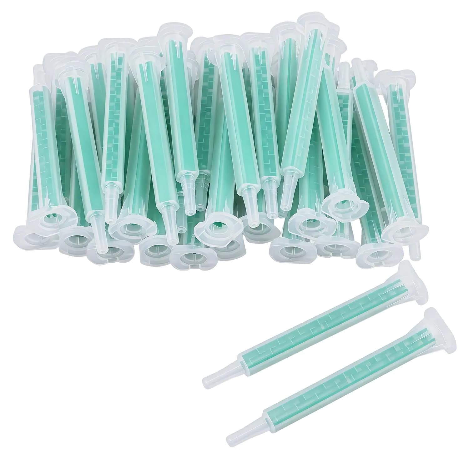 ATOYSKPX 50pcs Epoxy Mixing Nozzle Heads for 50ml AB Guns | Static Mixer Resin Tips (1:1/2:1 Ratio)
