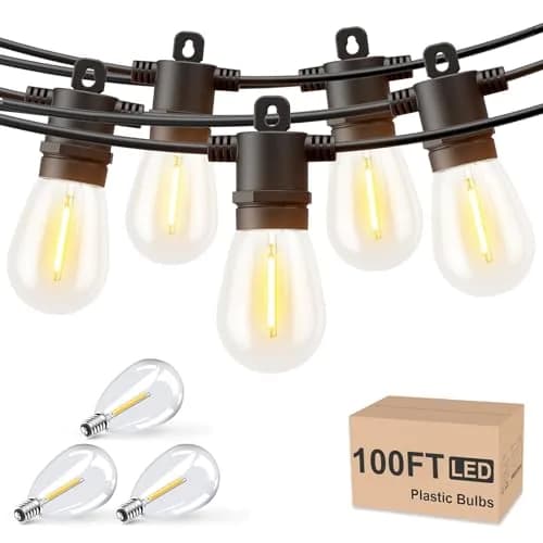 Svater Outdoor String Lights LED 100FT Waterproof for Outside Patio Light thumbnail 1