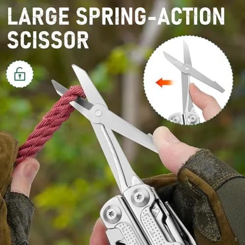 BIBURY Multitool Pliers Pro with 440A Knife & Full Size Scissors | 22-in-1 Professional Multi-Tool for Heavy-Duty Tasks thumbnail 5
