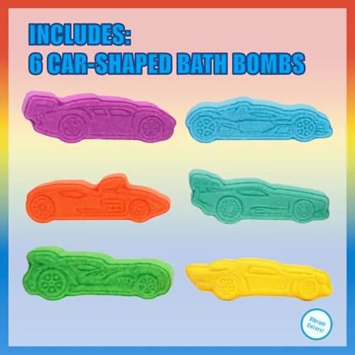 Townley Girl Hot Wheels Bath Bomb Set, 6-Piece Bubble Gum Scented, Ages 3+ | Colorful Fizzies for Kids thumbnail 2