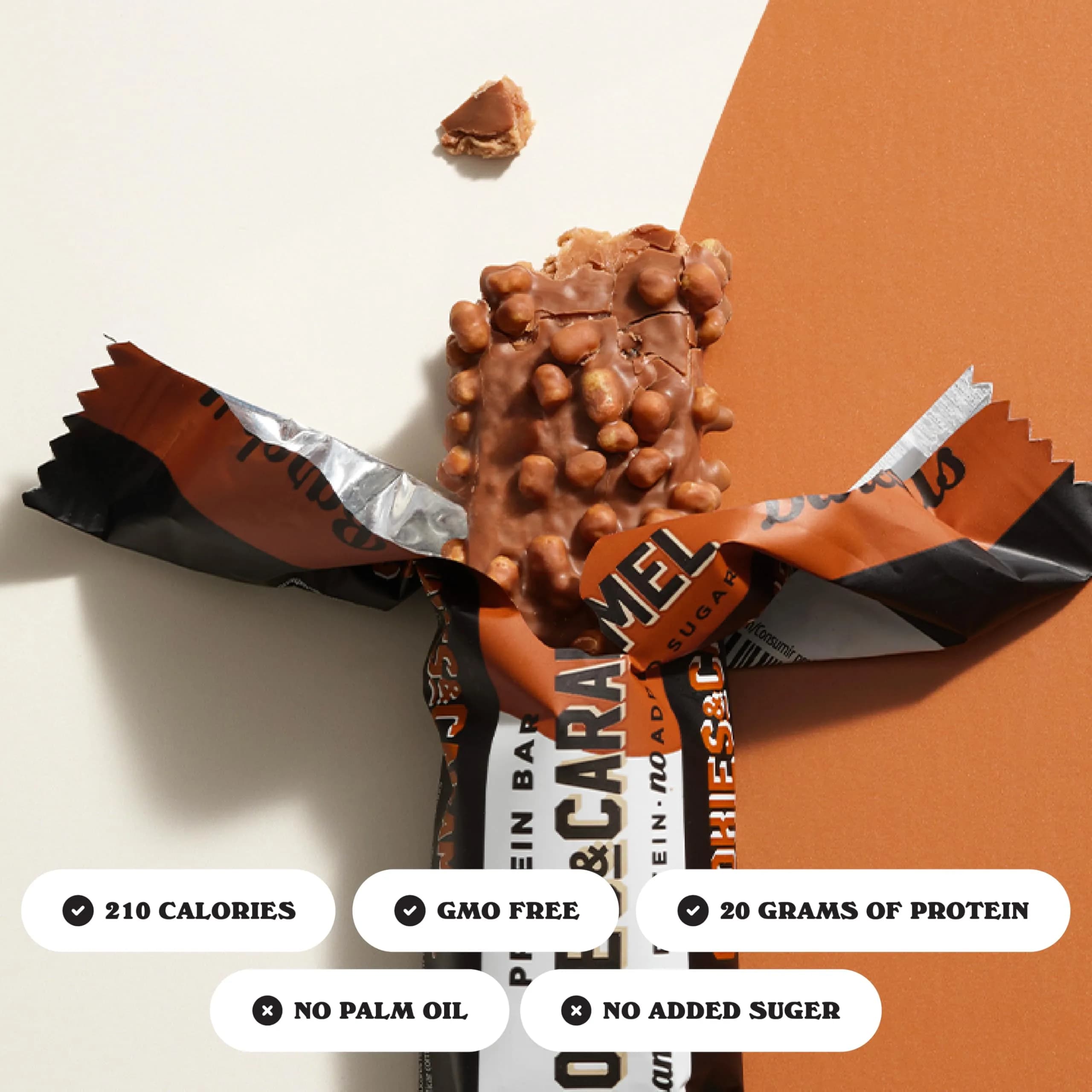 BAREBELLS Cookies and Caramel Protein Bars, 24 Bars (2x12) | 20g High Protein, 1g Sugar, USA Import thumbnail 2
