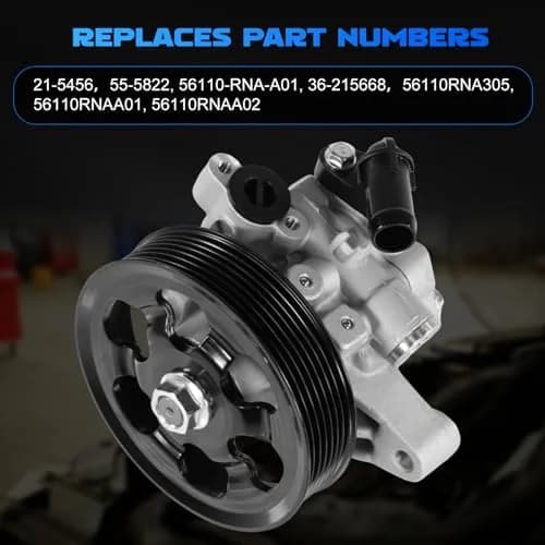 YOMALL Power Steering Pump with Pulley 21-5456 for 2006-2011 Honda Civic 1.8L | Direct Fit Replacement thumbnail 2