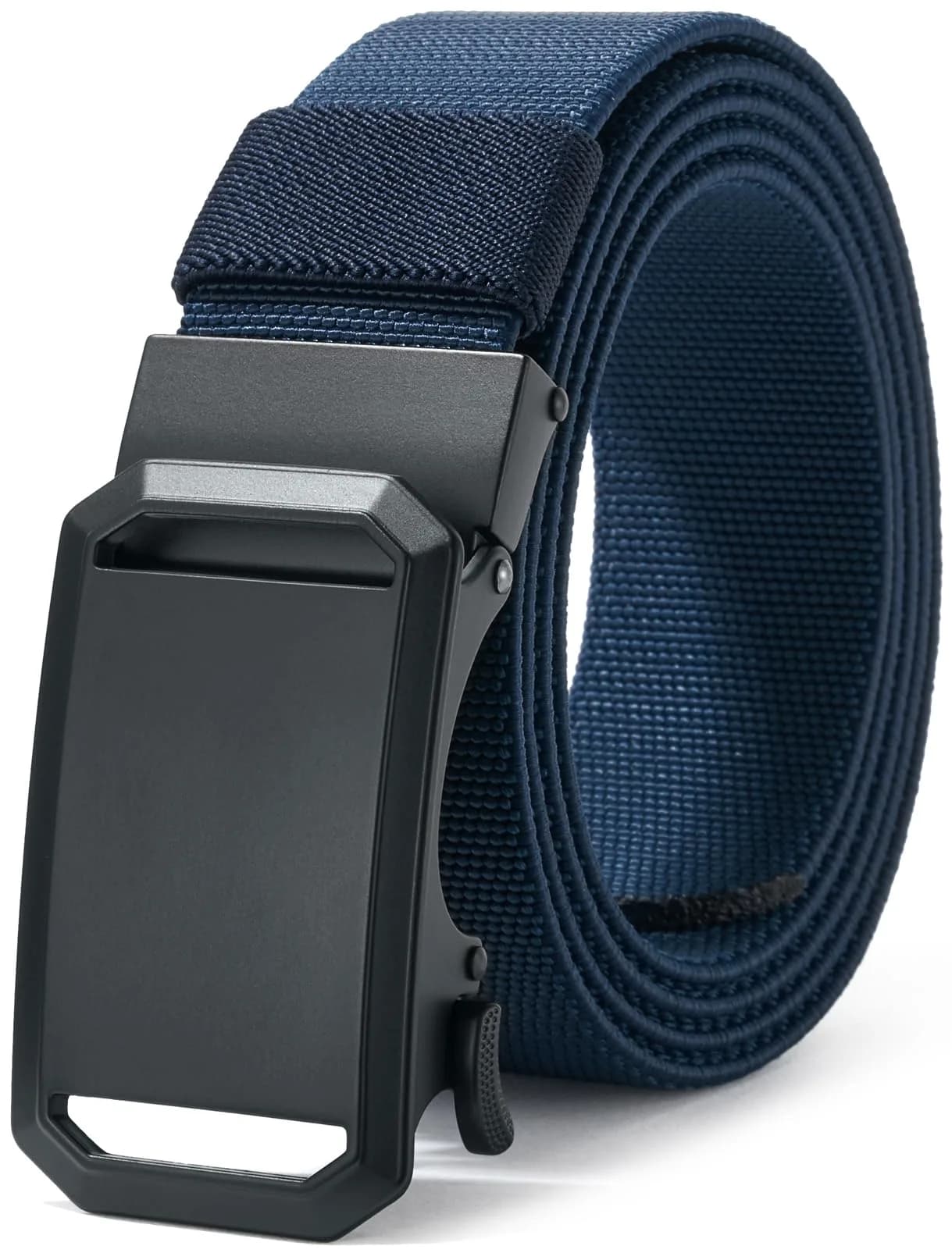 LionVII Men's Elastic Ratchet Belt 13.5cm (1 3/8") | Stretch Fit for 27-49" Waist — Navy Blue
