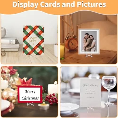 NIUBIER Card Display Stand, Acrylic Mini Easel 1.4 in | Clear Display for Art & Collectibles thumbnail 4