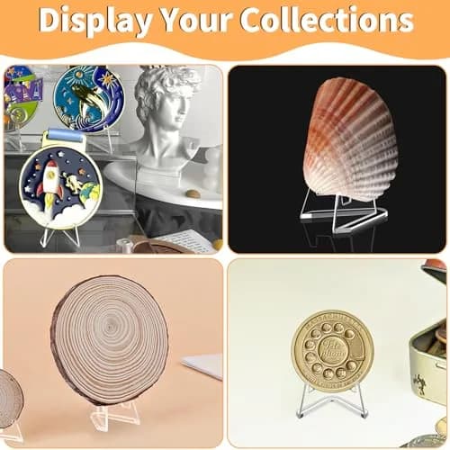 NIUBIER Card Display Stand, Acrylic Mini Easel 1.4 in | Clear Display for Art & Collectibles thumbnail 3