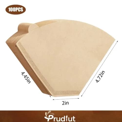 Prudiut 200 Count #4 Cone Coffee Filters | Compatible with Ninja & Pour Over (U4/200Pcs) thumbnail 2
