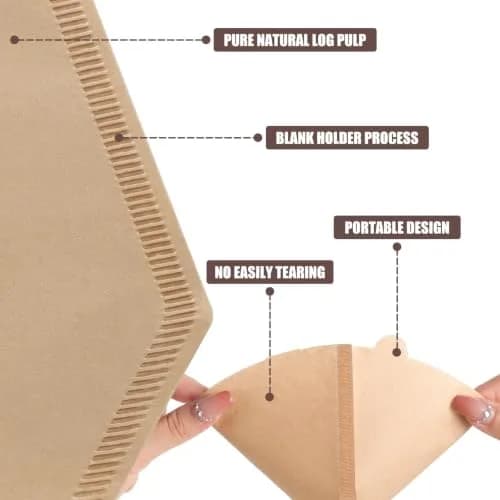 Prudiut 200 Count #4 Cone Coffee Filters | Compatible with Ninja & Pour Over (U4/200Pcs) thumbnail 3