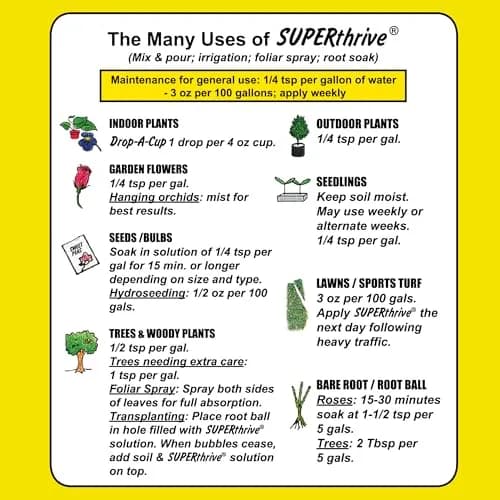 SUPERthrive Plant Vitamin Solution & Jobe's Fertilizer Spikes Bundle 1 Pint (29.57ml) + 15 Count | Boosts Growth & Nourishes Roots thumbnail 4