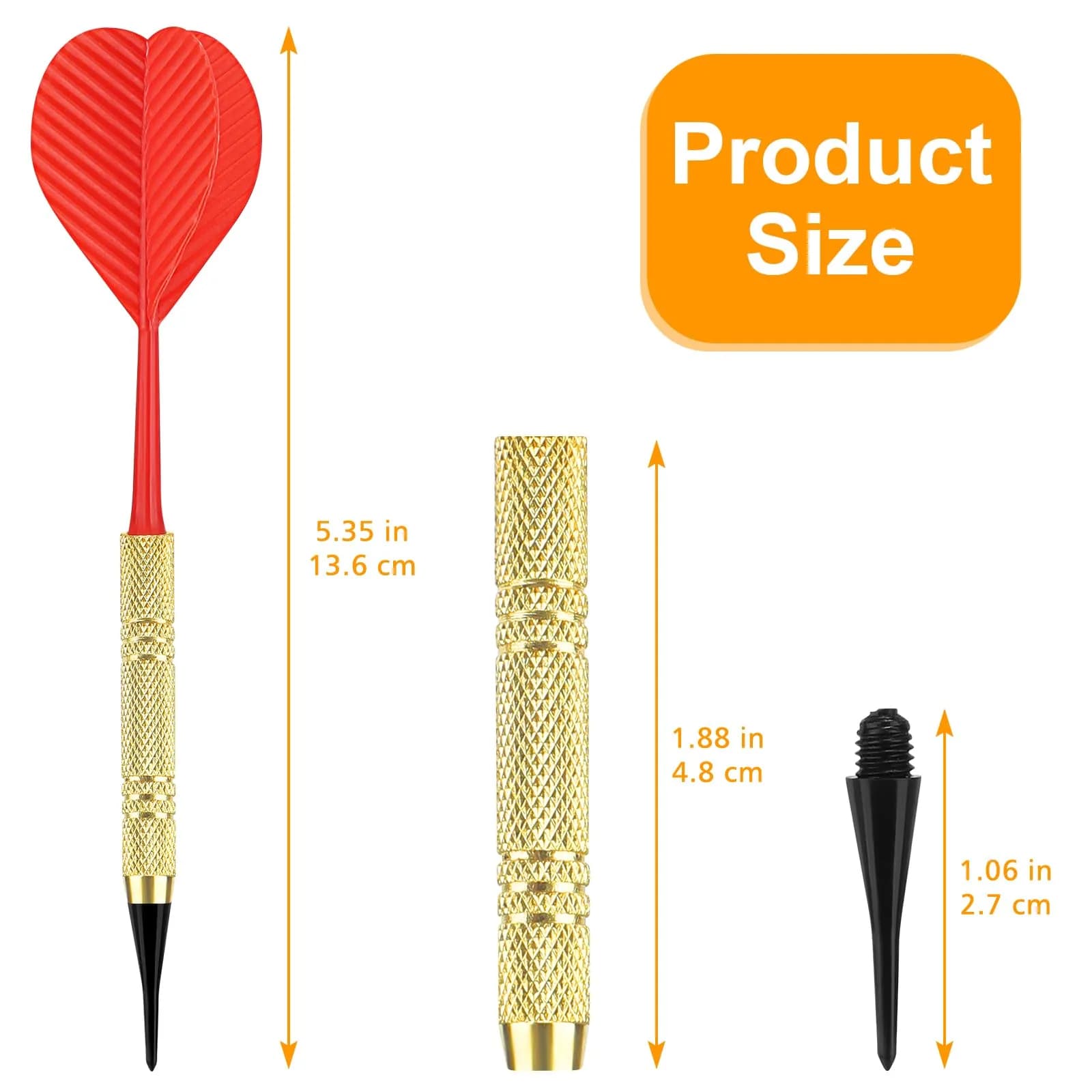 Accmor Bar Sporting Good 12 Pack Soft Tip Darts Set with 100 Extra Tips | Professional Plastic Darts for Electronic Boards - view 9