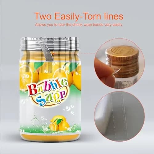 CANWUPON 600Pcs PVC Shrink Wrap for Bottles & Jars | Tamper-Proof Seal (115x30mm) thumbnail 3