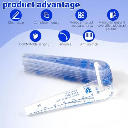 Trandraft Plastic Feeler Gauge Set 0.05mm-3mm Metric | 21 Leaf Precision Measuring Tool thumbnail 3