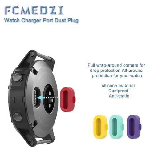 FCMEDZI Smart Watch Case for Garmin Forerunner 165 & 165 Music | Pack of 4 Dust Plugs + 2 TPU Cases thumbnail 5