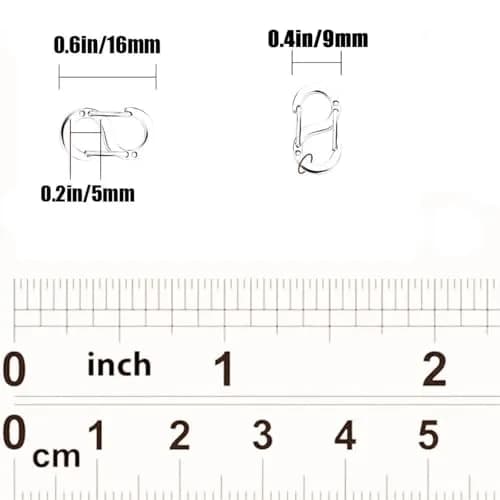 Booge Necklace Clasp 9mm x 16mm | Stainless Steel Double Opening Lobster Clasp for Jewelry thumbnail 2