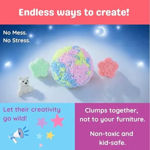 LYRK Collections Silly Foam Modeling Foam Beads 2-Pack (4.2 oz / 120g) | Non-Toxic STEM Toy for Kids Ages 3+ thumbnail 4