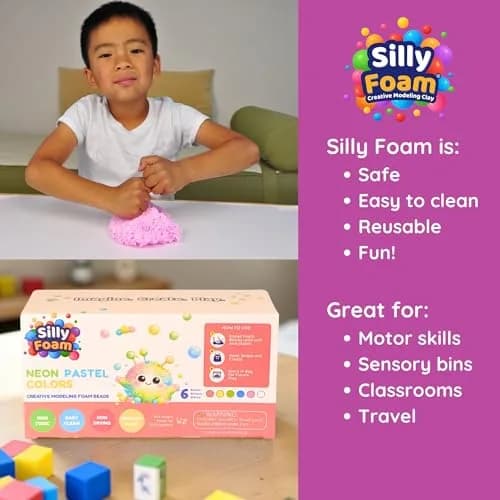 LYRK Collections Silly Foam Modeling Foam Beads 2-Pack (4.2 oz / 120g) | Non-Toxic STEM Toy for Kids Ages 3+ thumbnail 7