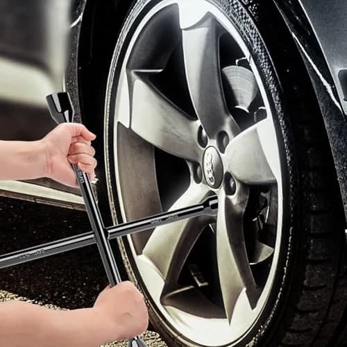 CARTMAN 14 Inch Heavy Duty 4 Way Lug Wrench Tire Iron | Forged Carbon Steel, Corrosion-Resistant thumbnail 5