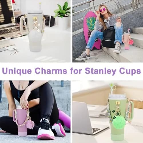 3tyto 13 Pcs Purple Stanley Cup Accessories Set with Handle Strap & Silicone Boot for 30oz & 40oz Tumblers thumbnail 4