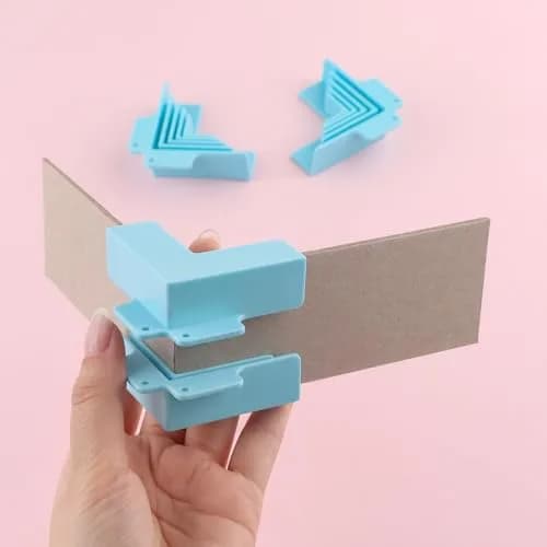 BAOFALI 6-Pack Cartonnage Corner Clamps for Box Making | 1mm, 1.5mm, 2mm, 3mm Chipboard Guides thumbnail 6
