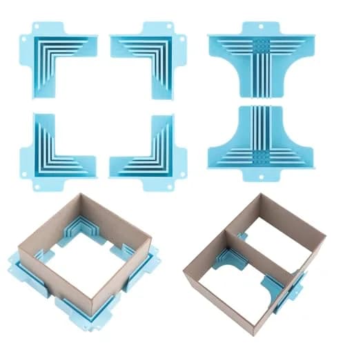BAOFALI 6-Pack Cartonnage Corner Clamps for Box Making | 1mm, 1.5mm, 2mm, 3mm Chipboard Guides thumbnail 1