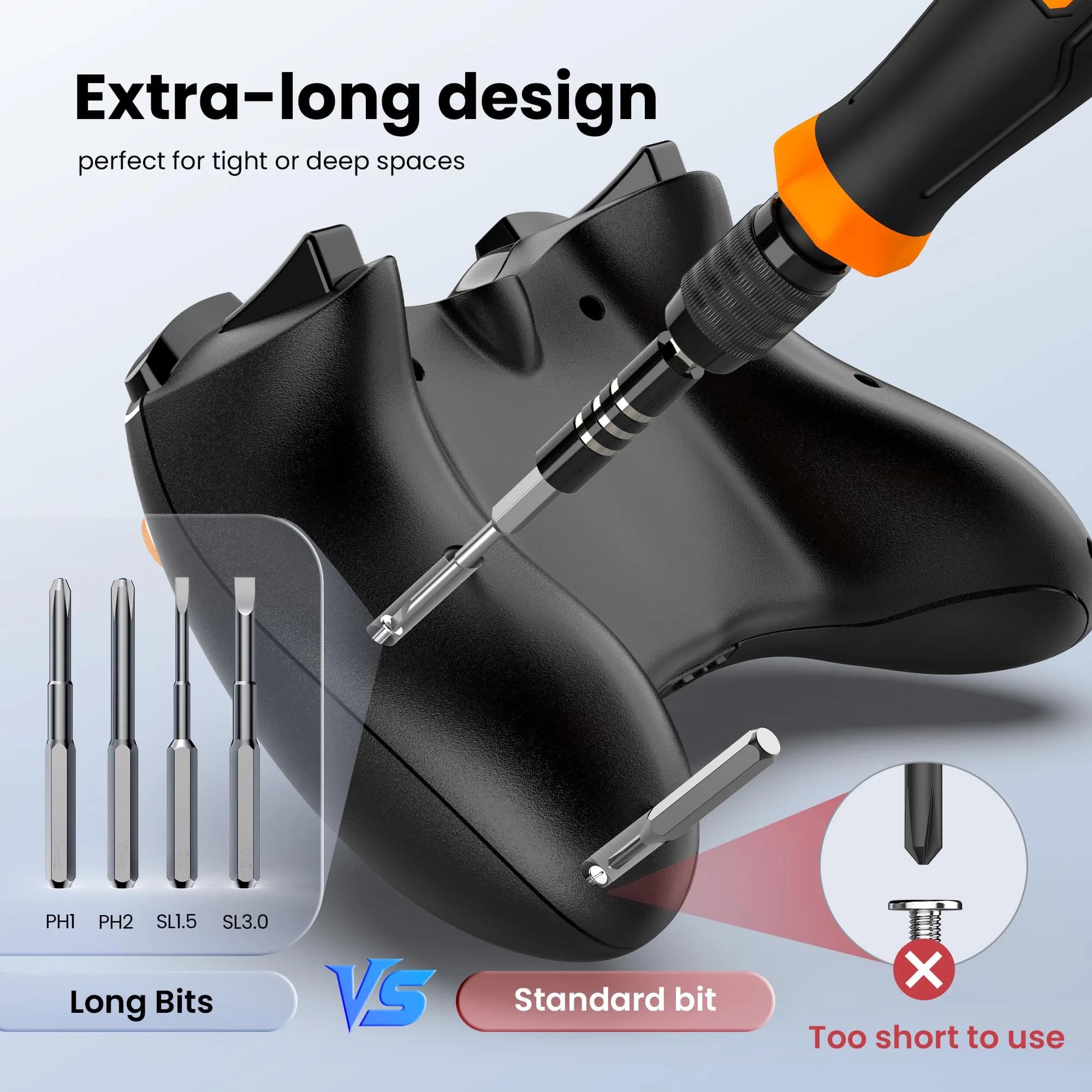 Jorest 152-in-1 Precision Screwdriver Set with Magnetic CRV Bits & Flexible Shaft | Essential for Electronics Repair - view 7