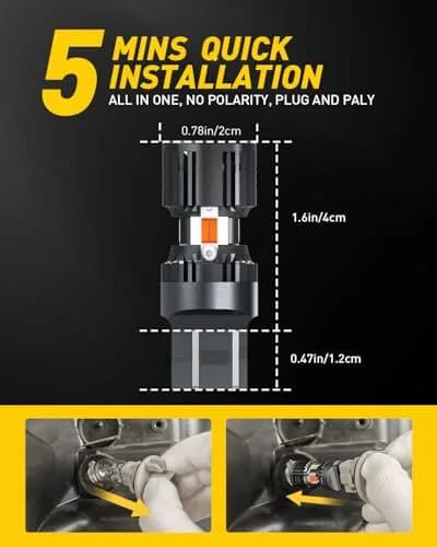 AUXITO 7443/7444NA Switchback LED Bulbs Amber/White | 4000lm, Dual Color, 50,000hr Lifespan thumbnail 6