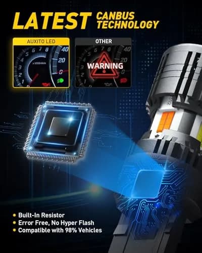 AUXITO 7443/7444NA Switchback LED Bulbs Amber/White | 4000lm, Dual Color, 50,000hr Lifespan thumbnail 2