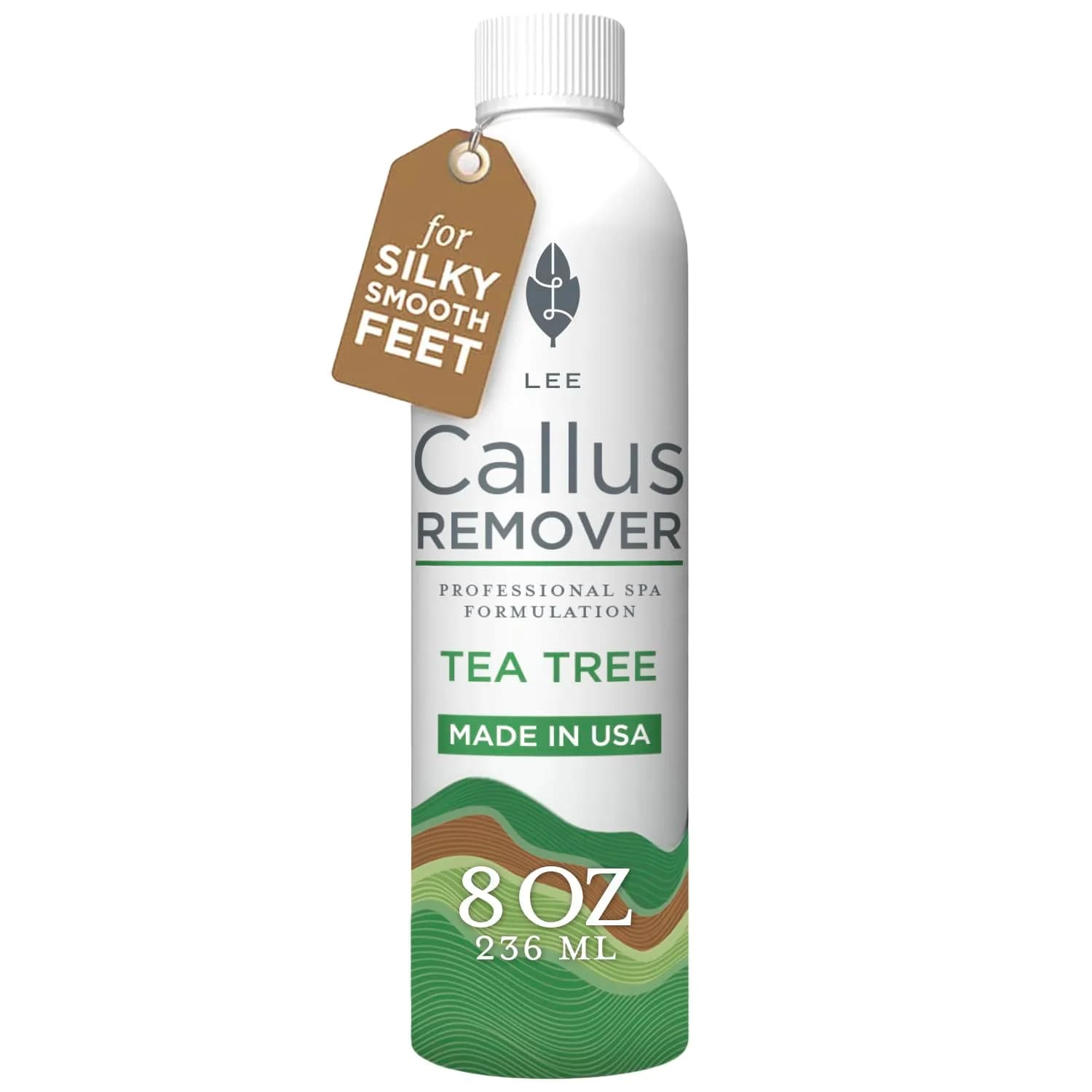 Lee Beauty Professional Peppermint Gel Callus Remover 237ml (8 Fl Oz) | Fast-Acting Formula for Cracked Heels & Dead Skin — Tea Tree / 8 Ounce