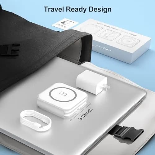 UCOMX 3 in 1 Wireless Charging Station Foldable for Multiple Devices | Travel Nano Charger with 35% Faster Speed thumbnail 7