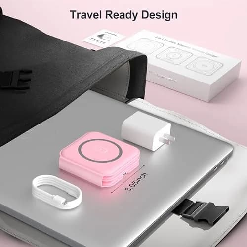 UCOMX 3 in 1 Wireless Charging Station for Apple Devices | Foldable Travel Nano Charger thumbnail 7