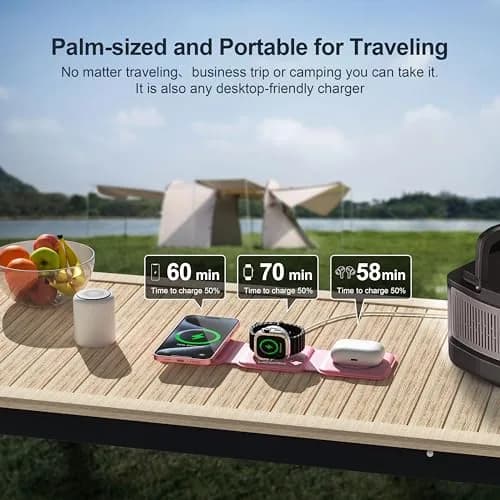 UCOMX 3 in 1 Wireless Charging Station for Apple Devices | Foldable Travel Nano Charger thumbnail 2