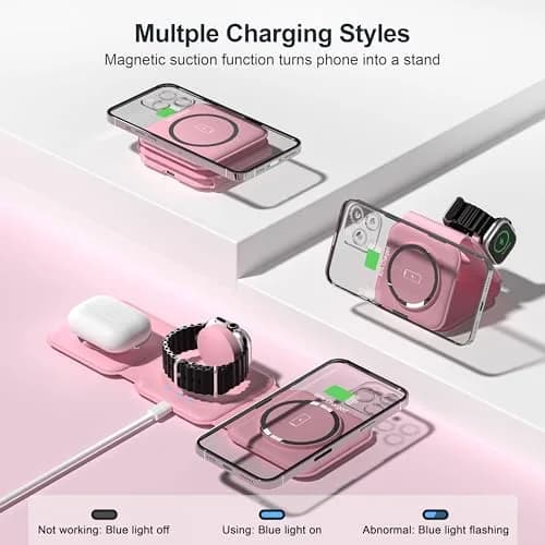 UCOMX 3 in 1 Wireless Charging Station for Apple Devices | Foldable Travel Nano Charger thumbnail 3