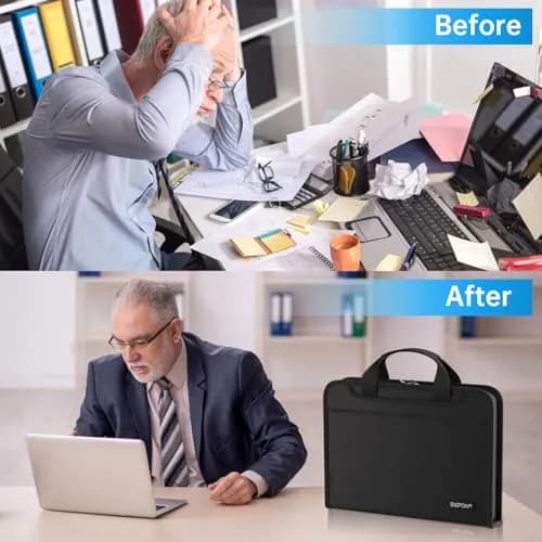 ENGPOW Accordion File Organizer Fireproof Multi Pockets 14.2" x 10.4" | Fireproof & Water-Resistant Document Storage thumbnail 8