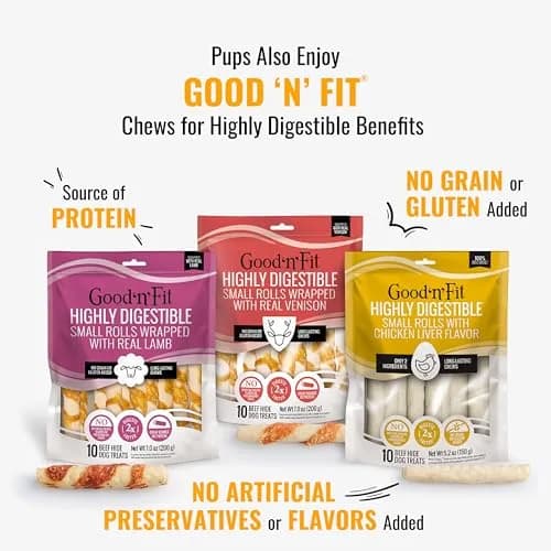 Good ‘N’ Tasty Triple Flavor Stacks Peanut Butter Dog Treats | 3.5 oz | No Artificial Flavors thumbnail 8